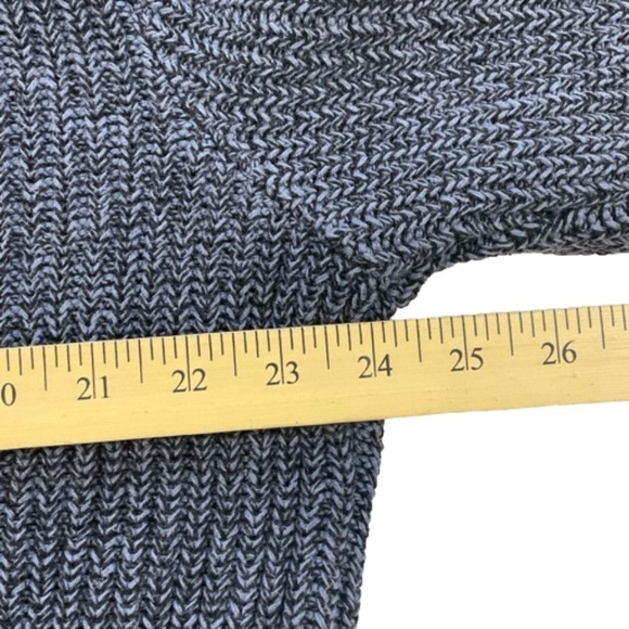 Willow Sweater Chunky Blue Mock Neck One Button Women’s Size Medium - Picture 5 of 9